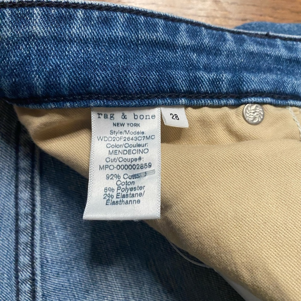 Rag & Bone Distressed Raw Hem Ankle Jeans Size 28 - Picture 10 of 11
